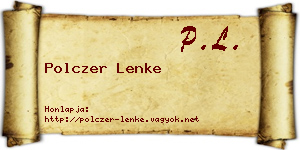 Polczer Lenke névjegykártya